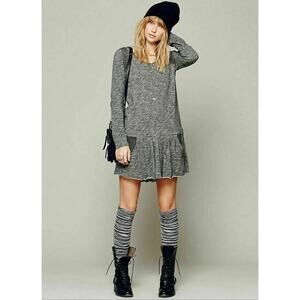 Free People FP Beach Sweet Nothing Mini Tunic Dress Medium Drop Waist Cotton